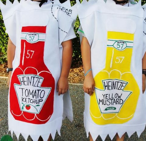 Diy ketchup and mustard costume