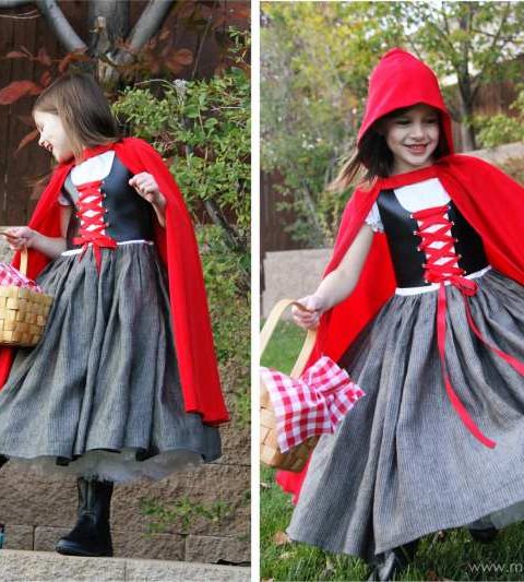 Womens diy red riding hood costume