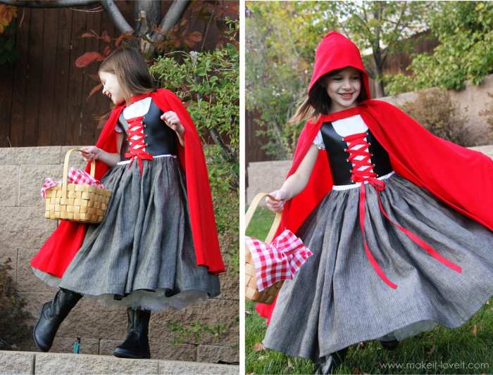 Womens diy red riding hood costume