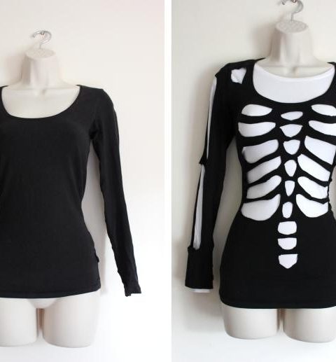 Diy skeleton costume template