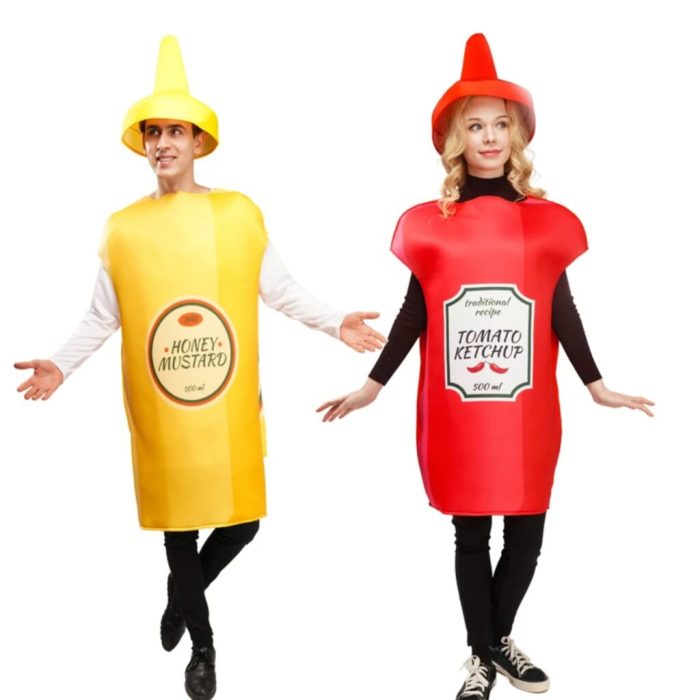 Diy ketchup and mustard costume