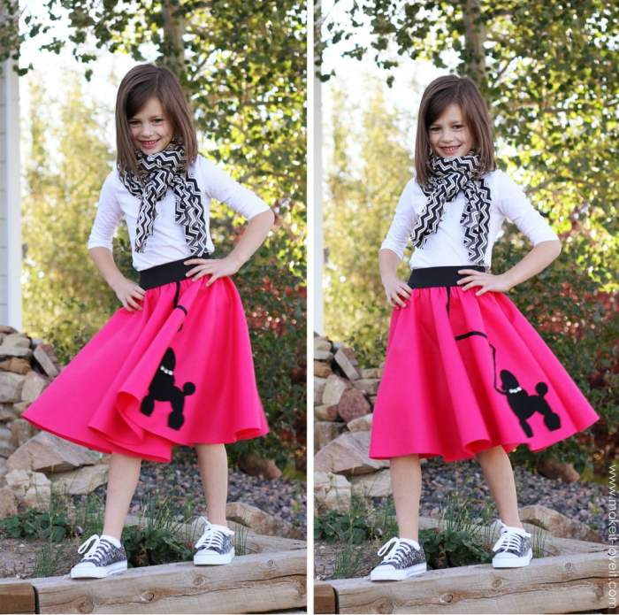 Diy poodle skirt costume without sewing